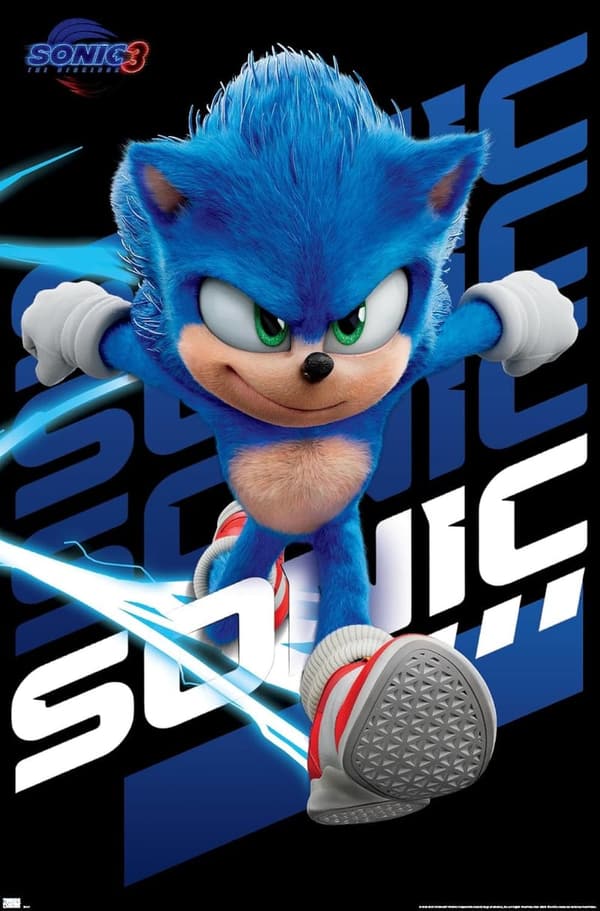 Sonic The Hedgehog Wall Poster - 34 x 22.4 Inches, Unframed