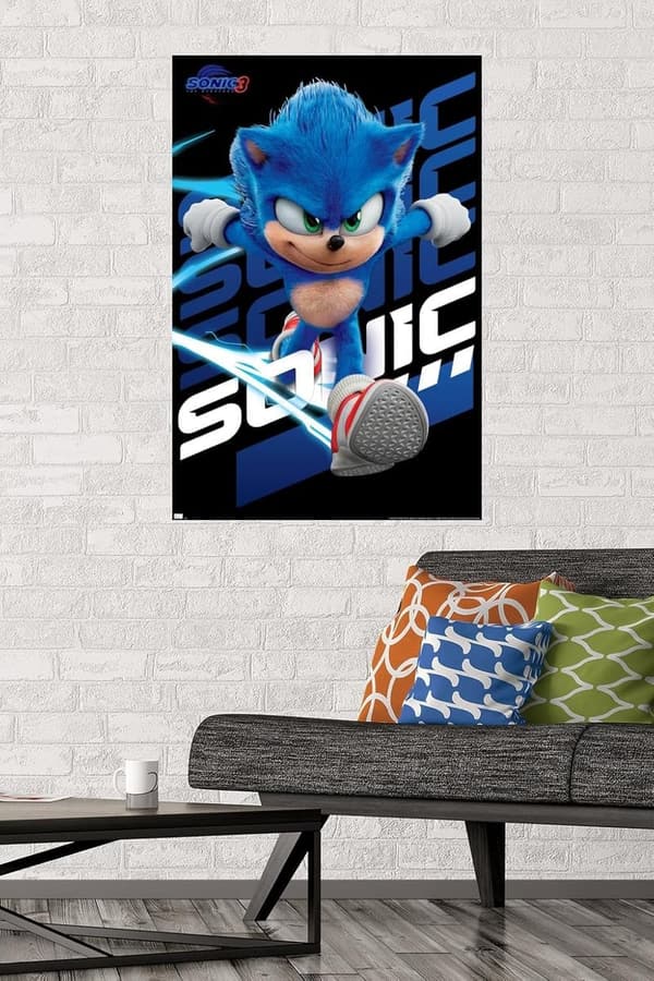 Sonic The Hedgehog Wall Poster - 34 x 22.4 Inches, Unframed