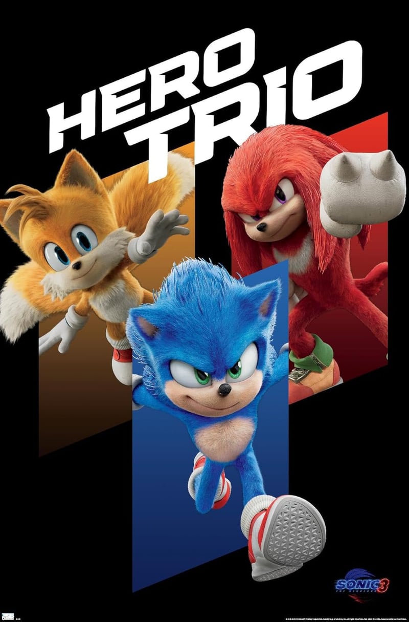 Sonic the Hedgehog Hero Trio Wall Poster, Unframed 34