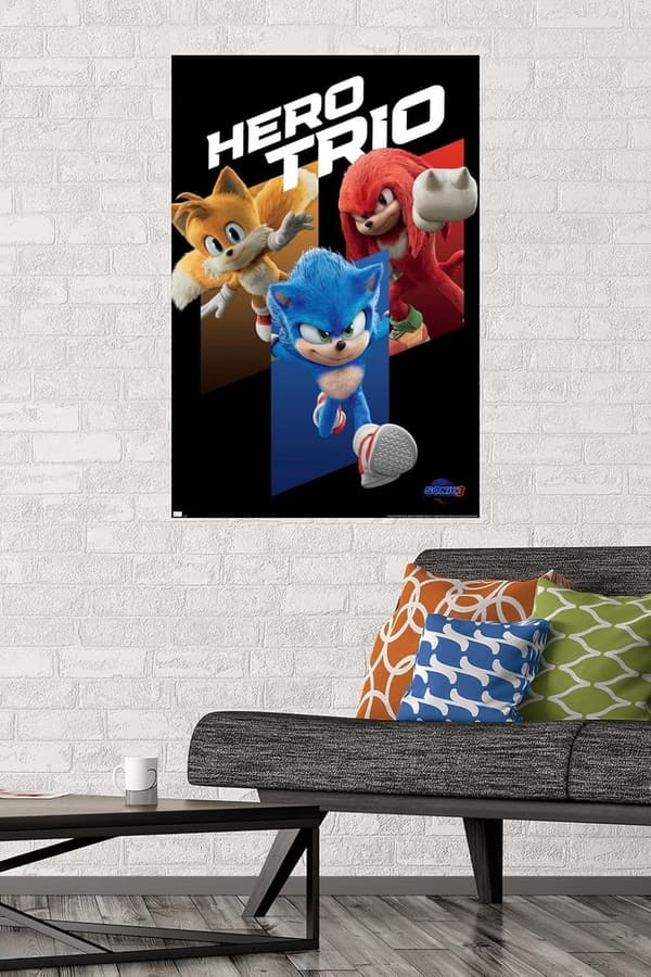 Sonic the Hedgehog Hero Trio Wall Poster, Unframed 34