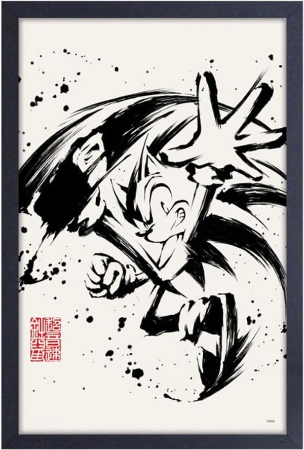 Sonic The Hedgehog Framed Poster - 11x17 Gaming Room Decor