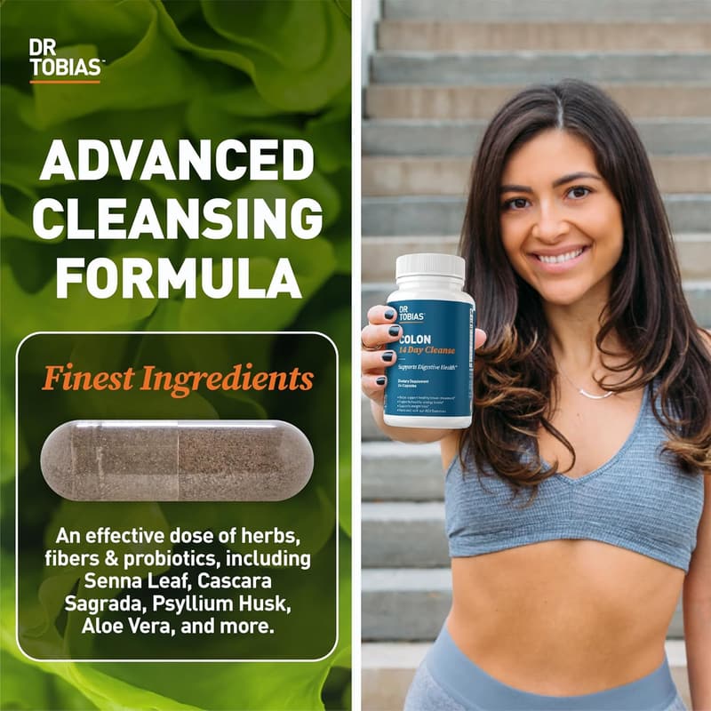 14-Day Colon Cleanse Detox with Probiotics & Natural Ingredients