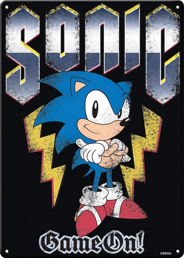 Sonic The Hedgehog Metal Sign (11.5