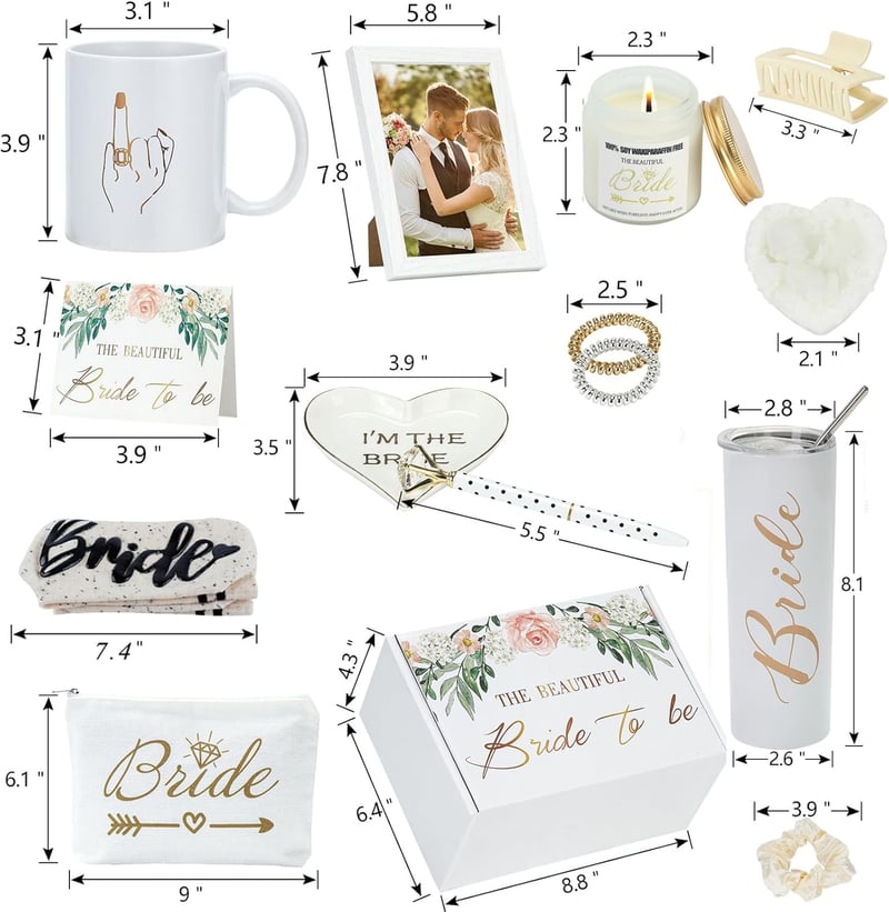 Bridal Shower Gift: Stainless Steel Tumbler & Mug Set