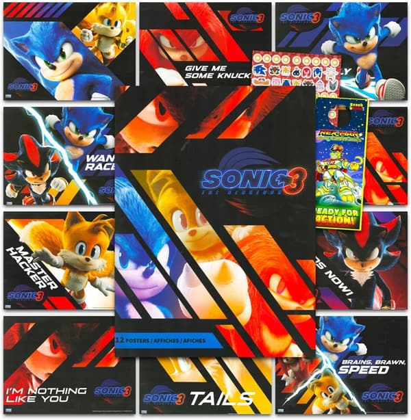 Sonic The Hedgehog Poster Bundle for Kids' Room Decor