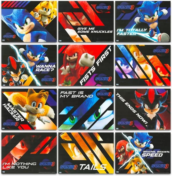 Sonic The Hedgehog Poster Bundle for Kids' Room Decor