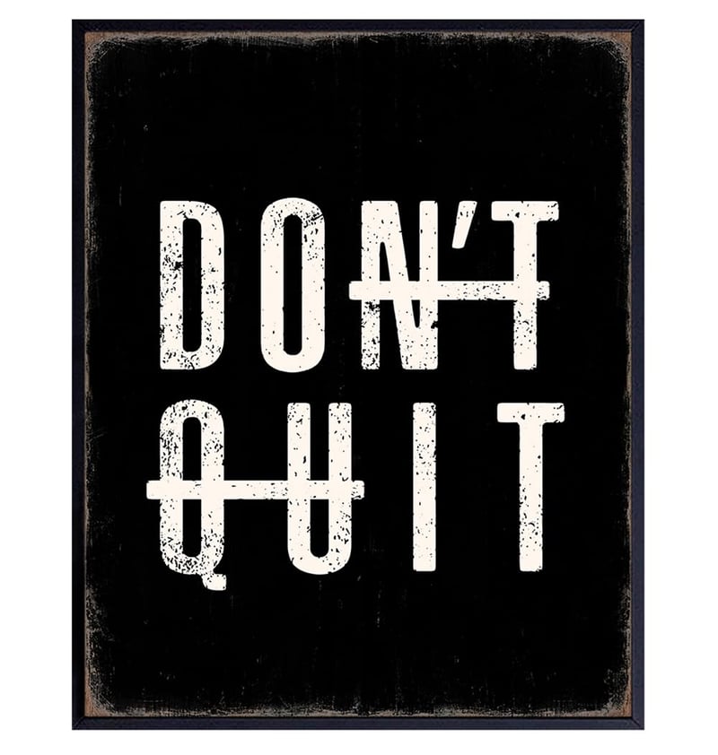 Motivational Rustic Wall Art - Black Decor for Men