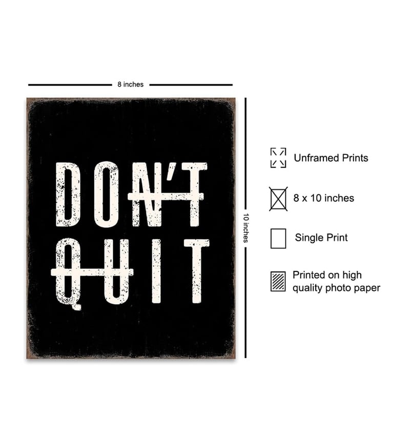 Motivational Rustic Wall Art - Black Decor for Men