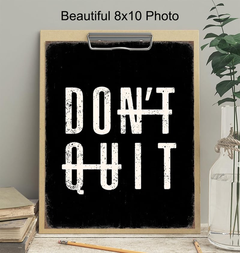 Motivational Rustic Wall Art - Black Decor for Men