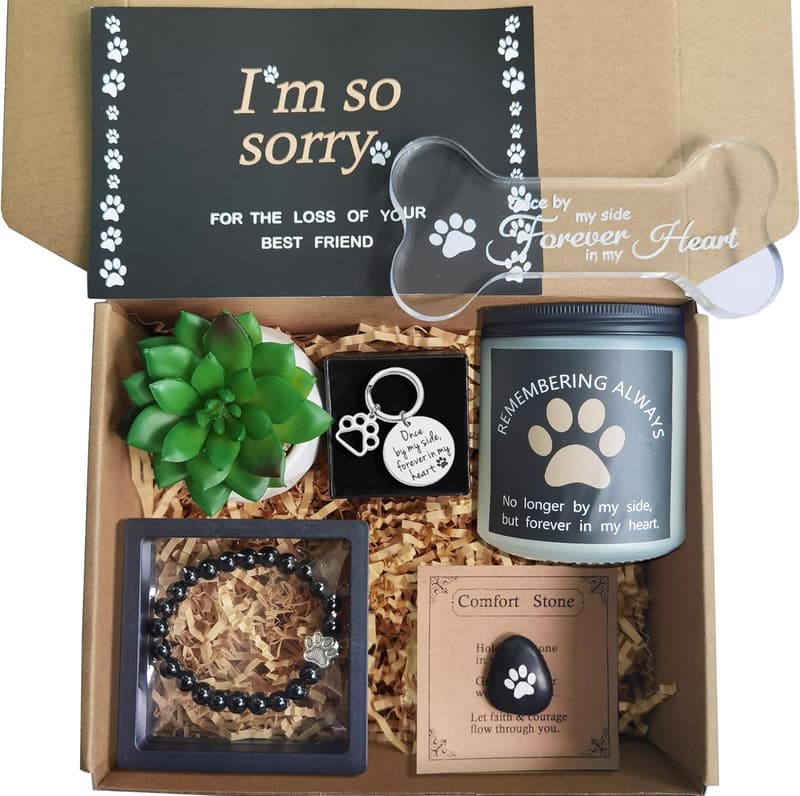 Pet Sympathy Gift Basket for Loss of Dog or Cat