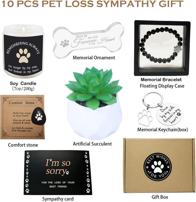 Pet Sympathy Gift Basket for Loss of Dog or Cat