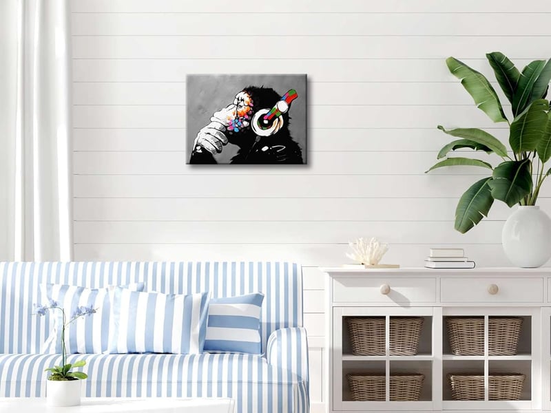 Cool Monkey DJ Pop Art Canvas Print for Home or Office Decor
