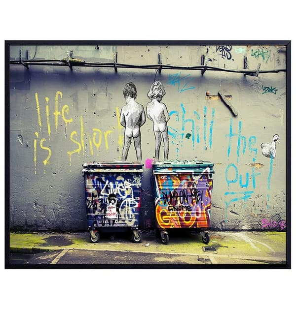 Banksy Street Art Mural Poster - Urban Wall Decor for Men