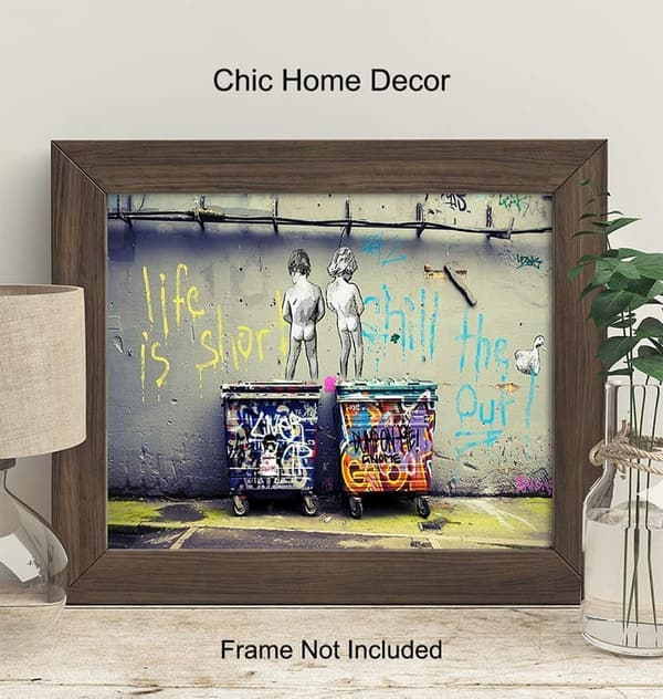 Banksy Street Art Mural Poster - Urban Wall Decor for Men