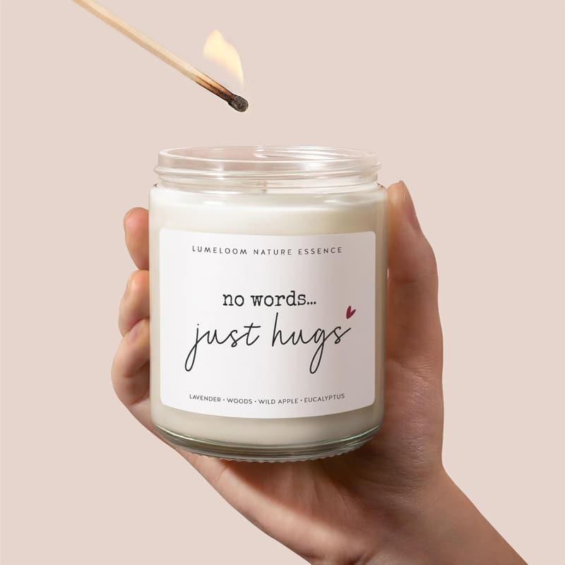 Bereavement Candle - 9oz Lavender Scented Soy Wax for Women