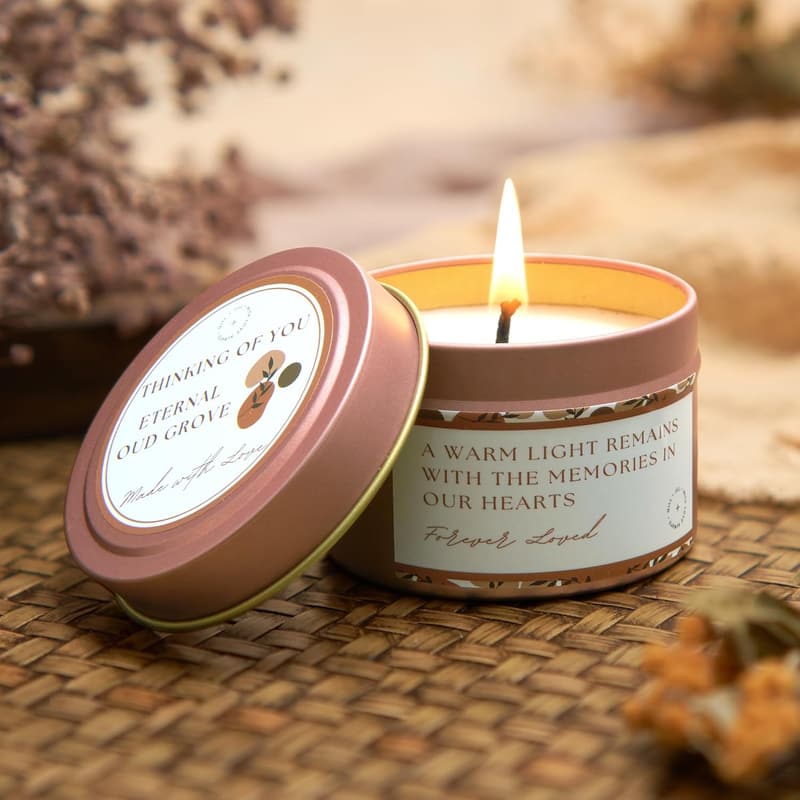 Pet Loss Sympathy Gift Box with Memory Candle & Photo Frame