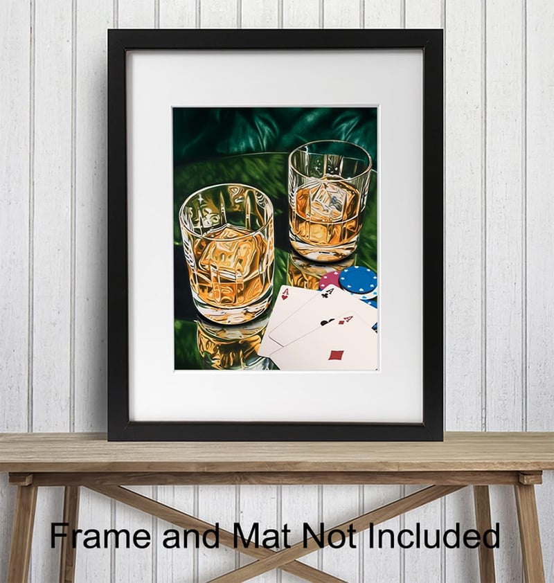 Men's Bar Decor Posters - Vintage Playing Card Wall Art