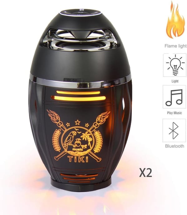 Wireless Bluetooth Speakers with Flame Lights for Outdoor Parties