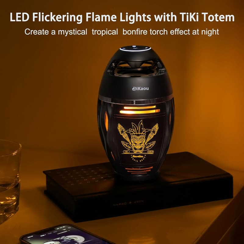 Wireless Bluetooth Speakers with Flame Lights for Outdoor Parties