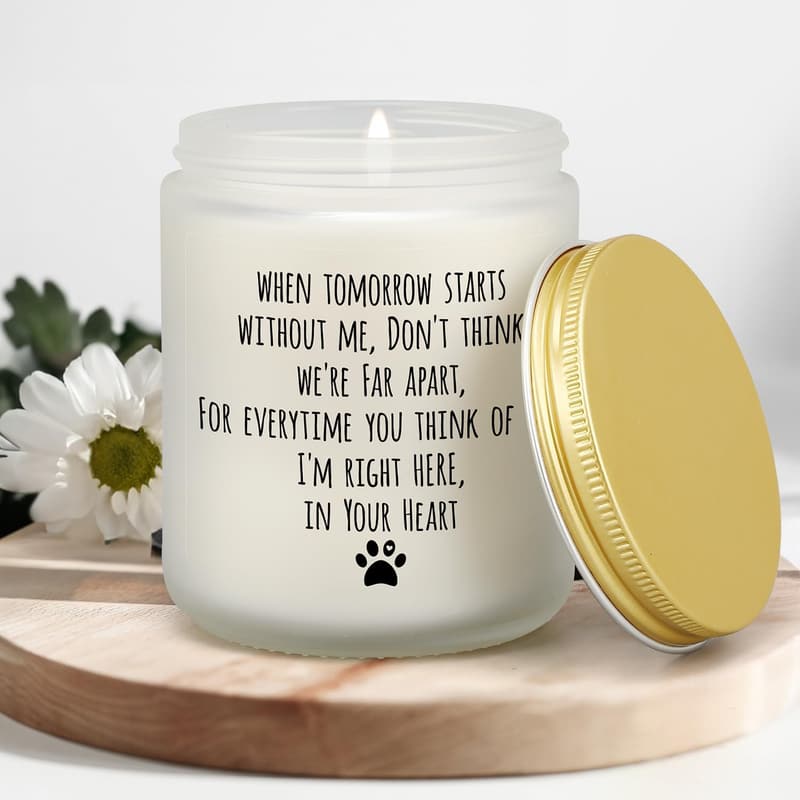 Pet Memorial Sympathy Candle for Dog Loss and Remembrance