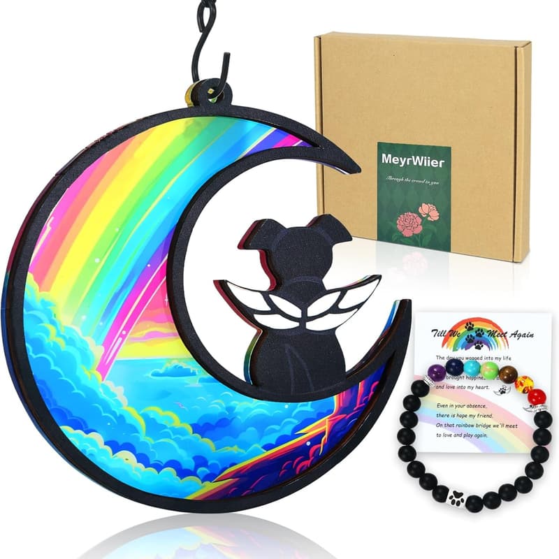 Rainbow Bridge Dog Memorial Gift - Personalized Pet Remembrance