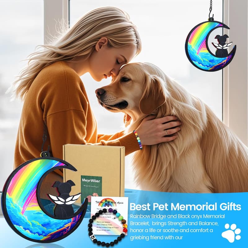 Rainbow Bridge Dog Memorial Gift - Personalized Pet Remembrance