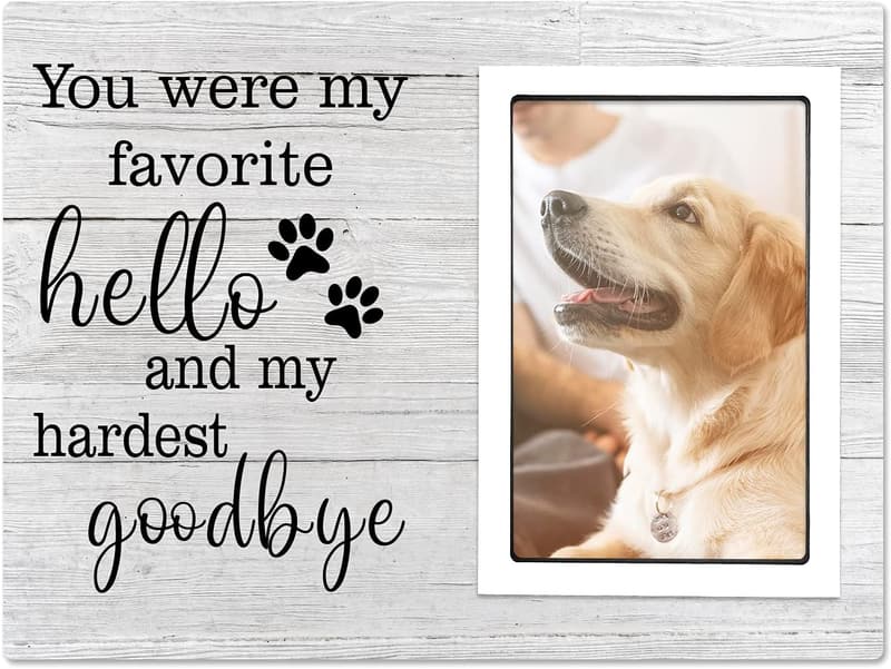 Dog Memorial Picture Frame for Loss of Pet, Sympathy Gift