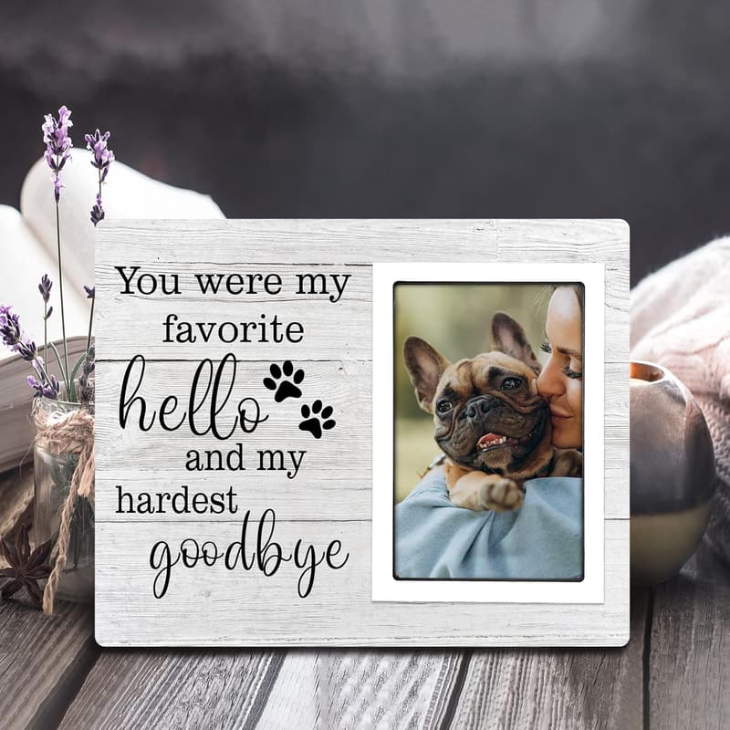 Dog Memorial Picture Frame for Loss of Pet, Sympathy Gift
