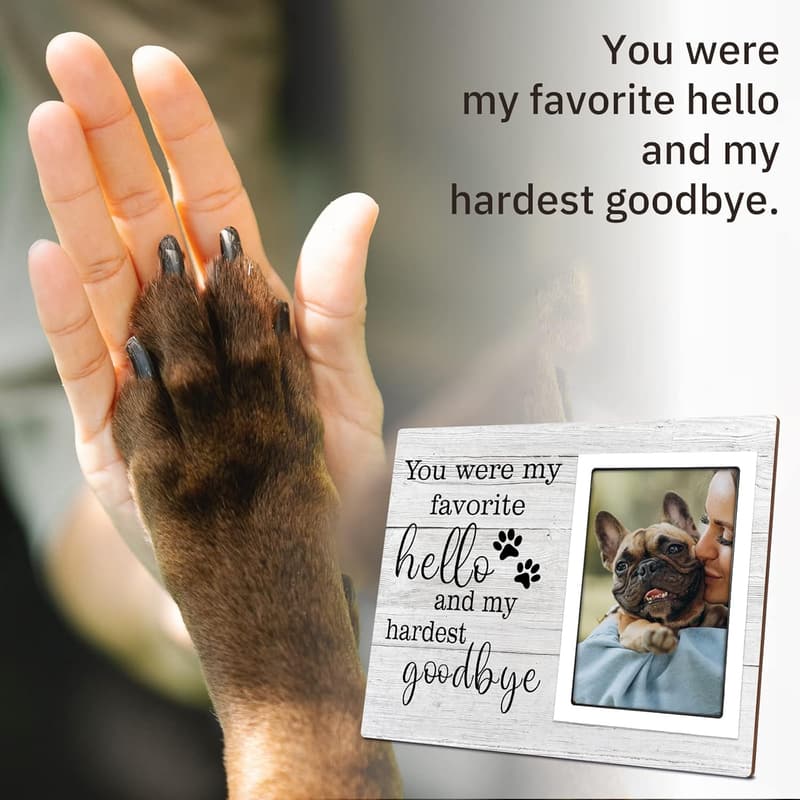 Dog Memorial Picture Frame for Loss of Pet, Sympathy Gift