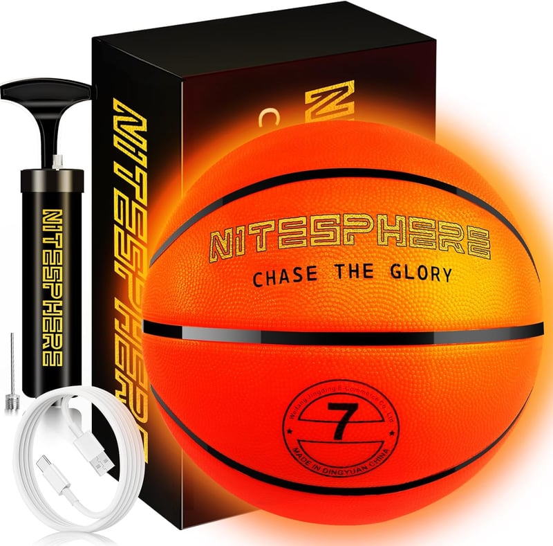 Glow in the Dark Basketball - LED Toy for Ages 8-15