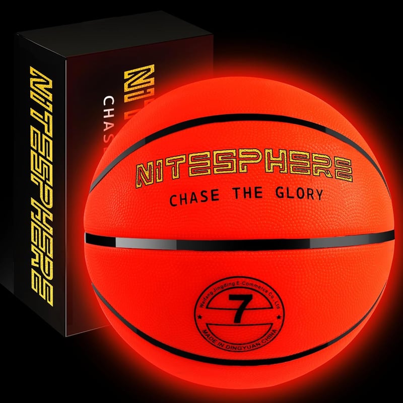 Glow in the Dark Basketball - LED Toy for Ages 8-15