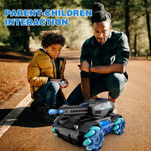 All-Terrain 4WD RC Truck with Water Shooting & Lights for Kids