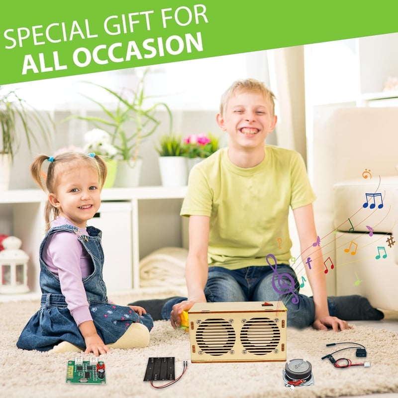 Bluetooth Speaker DIY Kit for Kids 8-16 Years (Wood)