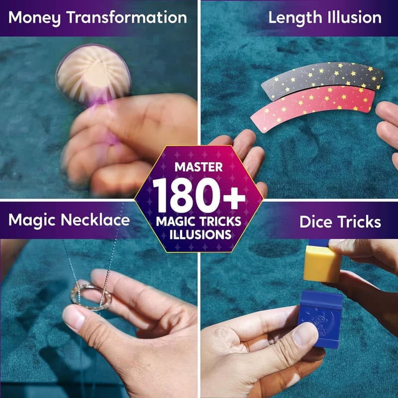 My First Magic Trick Set for Kids 6+ - 180+ Easy Tricks