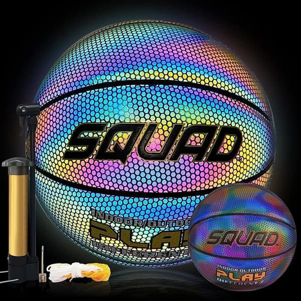 Reflective Holographic Basketball – Size 5 & 7 for Teens