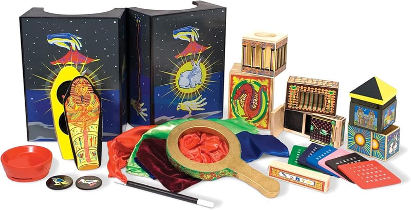 Deluxe Solid-Wood Magic Set with 10 Classic Tricks