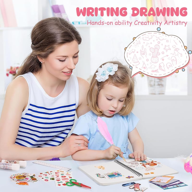 DIY Journal Kit for Girls - 123 Pcs Art & Crafts Set