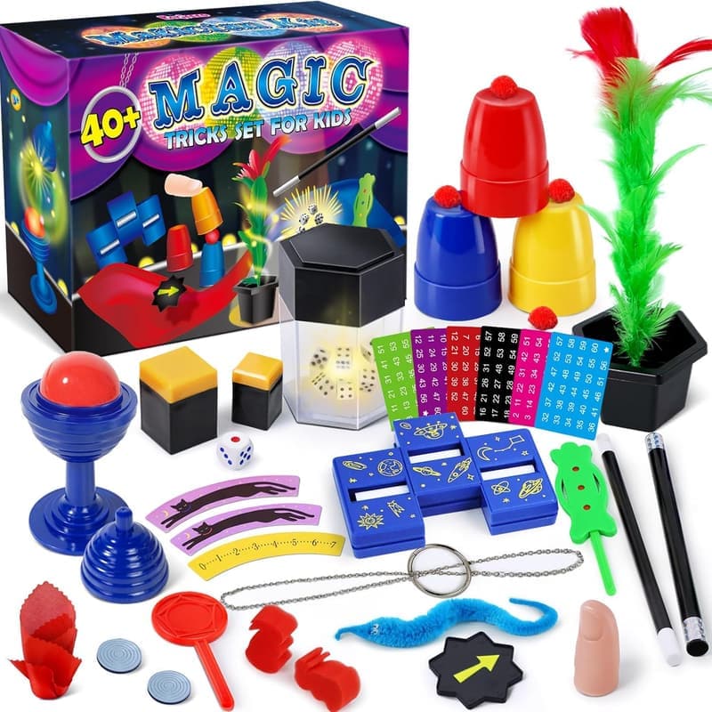 Magic Tricks Kit for Kids Ages 6-8 - 40 Beginner Tricks