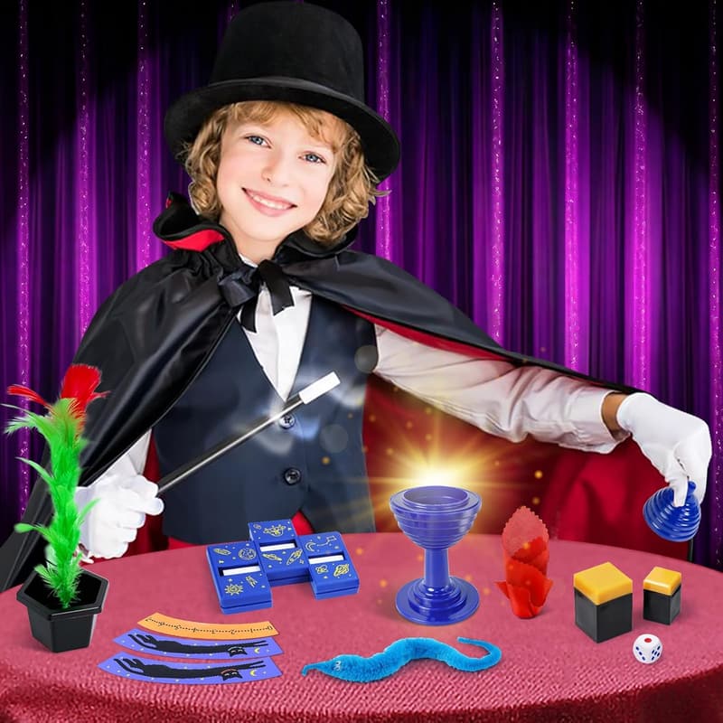 Magic Tricks Kit for Kids Ages 6-8 - 40 Beginner Tricks