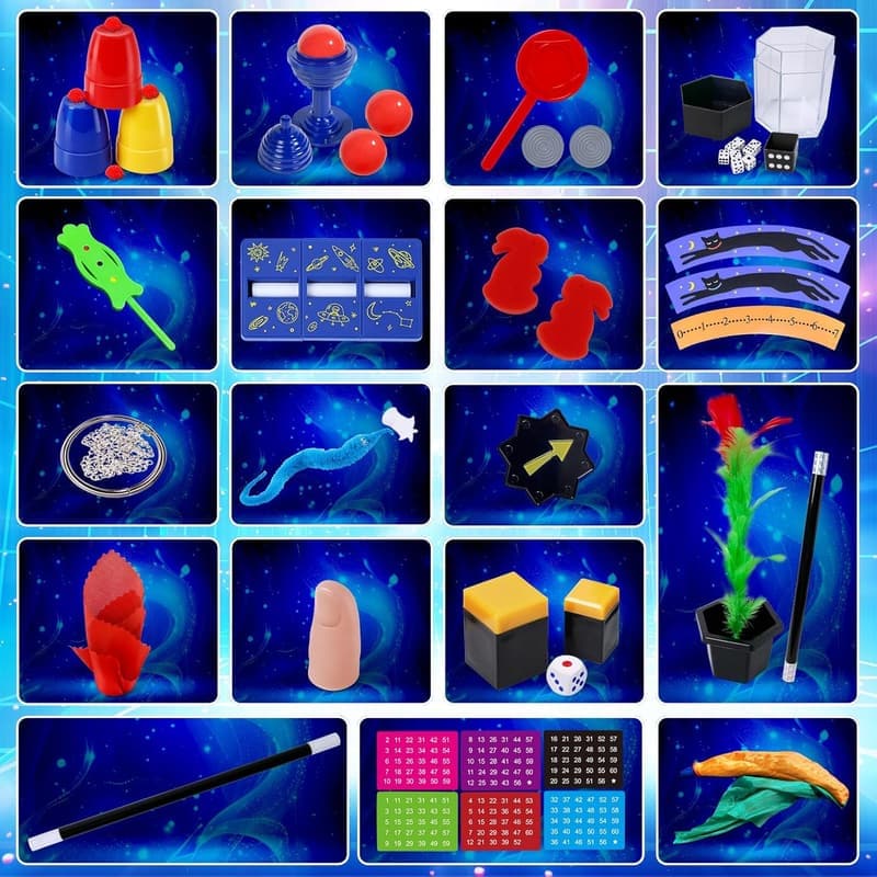 Magic Tricks Kit for Kids Ages 6-8 - 40 Beginner Tricks