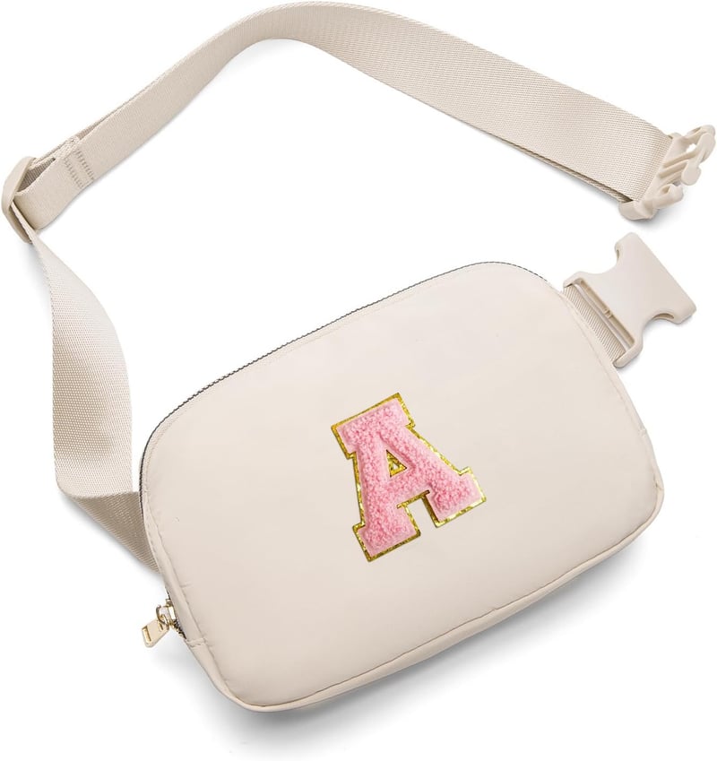 Cute Initial Letter Belt Bag Fanny Pack for Teen Girls