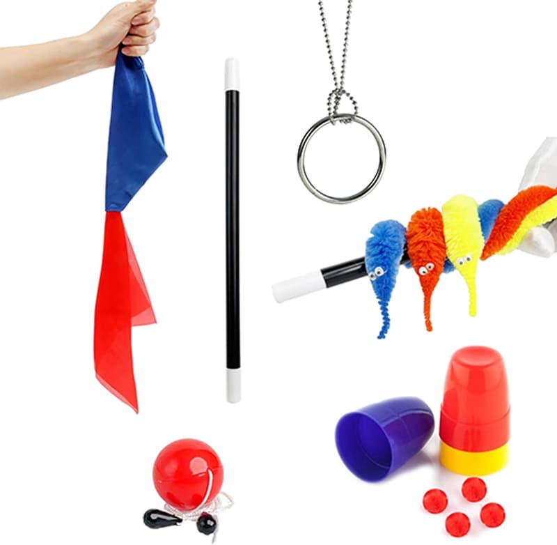 Kids' Magic Kit - 6 Beginner Tricks with Wand & Tutorial Video