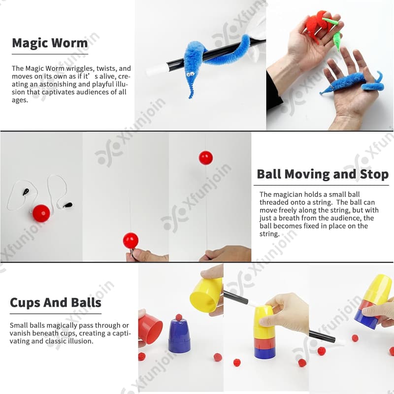 Kids' Magic Kit - 6 Beginner Tricks with Wand & Tutorial Video