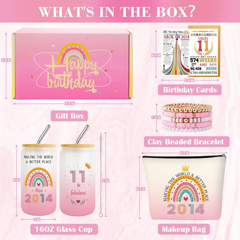 11th Birthday Gift Set for Trendy Girls
