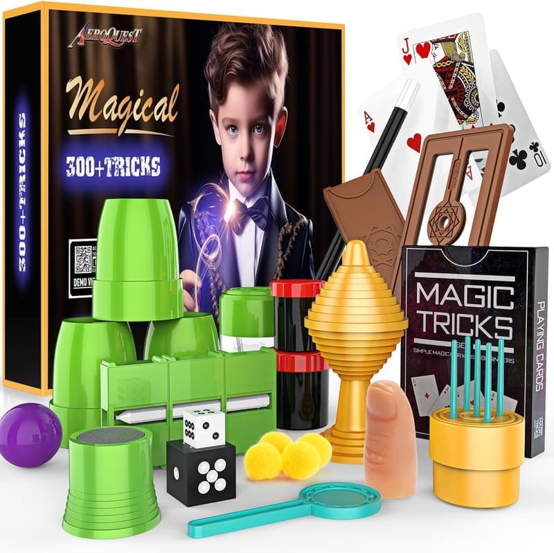 Kids' Magic Kit with 300+ Tricks & Wand – Ages 6-12