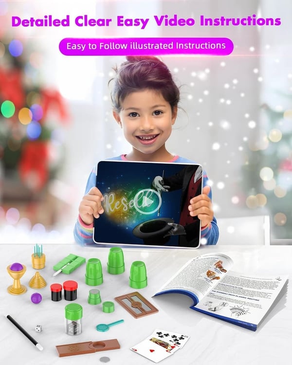 Kids' Magic Kit with 300+ Tricks & Wand – Ages 6-12