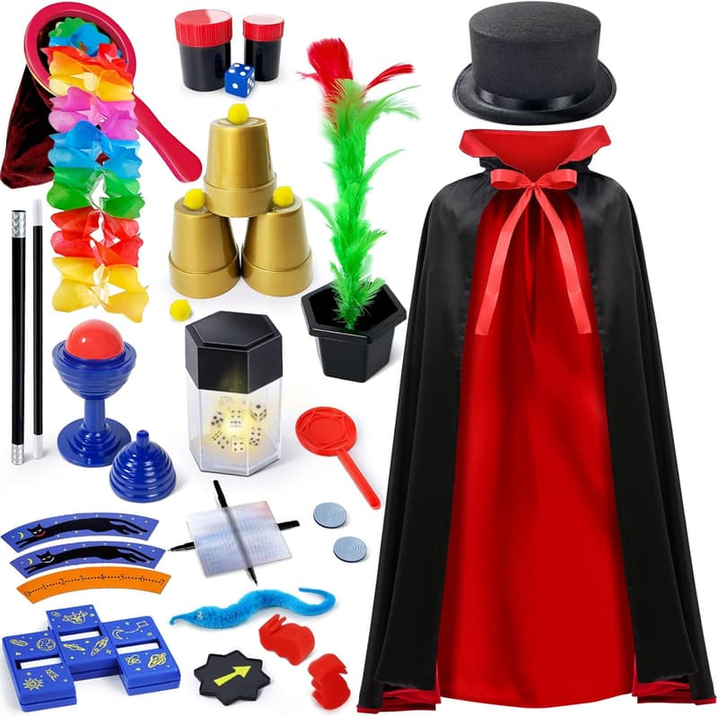 Kids Magic Set with Costume for Ages 6-12