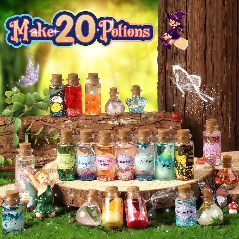 Fairy Magic Craft Kit for Kids - 20PCS Potion Bottles