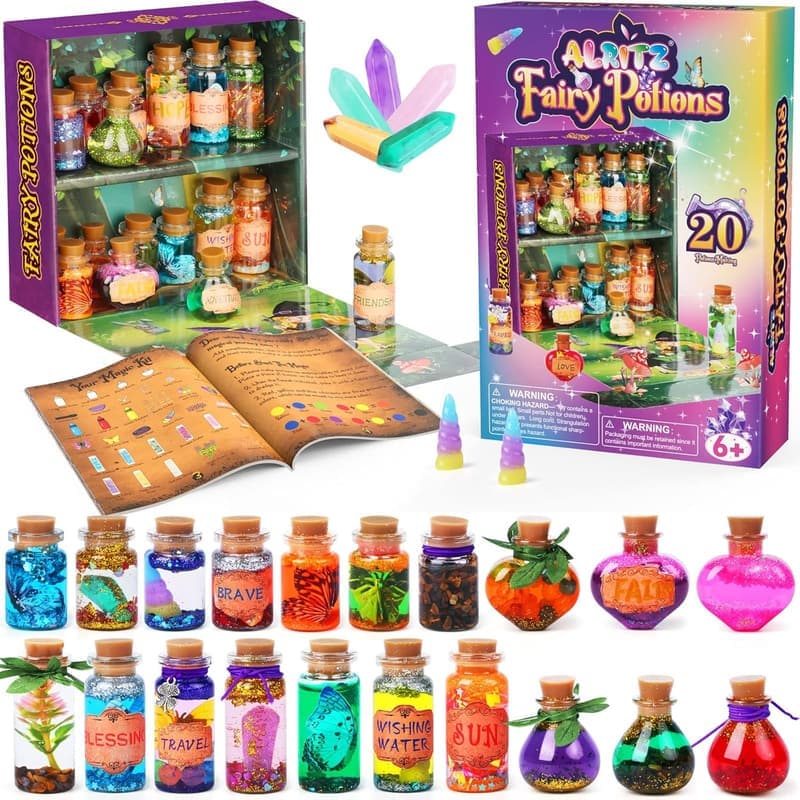 Fairy Potions Kit - 20 Bottles Magic Mix for Kids' Parties