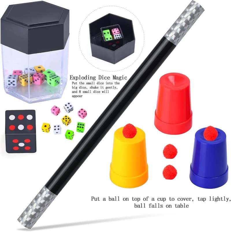 Kids' Magician Costume Set with Hat, Cape, Wand & Gloves